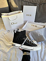 Кроссовки женские Dior Dior Sneakers High Black Premium Вьетнам код 105270
