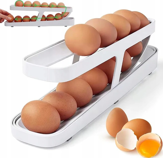 Органайзер контейнер для зберігання яєць Зручний практичний функціональний на 14 шт Диспенсер для яєць SV227, фото 1