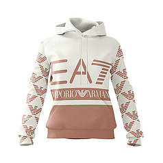 Худі жіноче з принтом «Eмпоріо Aрмані. Пастельний. Emporio Armani. Pastel color»