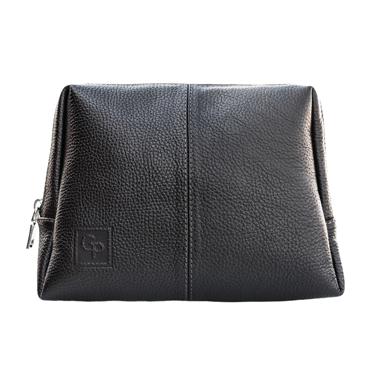 Жіноча шкіряна косметичка Grande Pelle 24×17×6 см, чорна