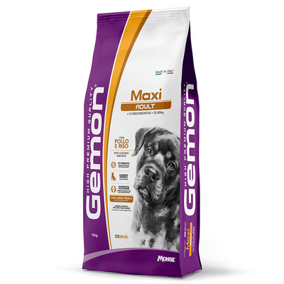 Сухий корм для дорослих собак великих порід Gemon (Джемон) Dog Maxi Adult з куркою та рисом 15 кг
