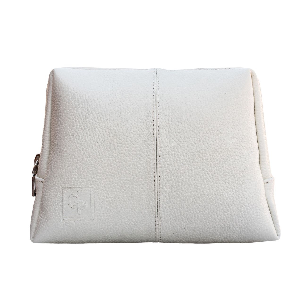 Жіноча шкіряна косметичка Grande Pelle 24×17×6 см, бежева