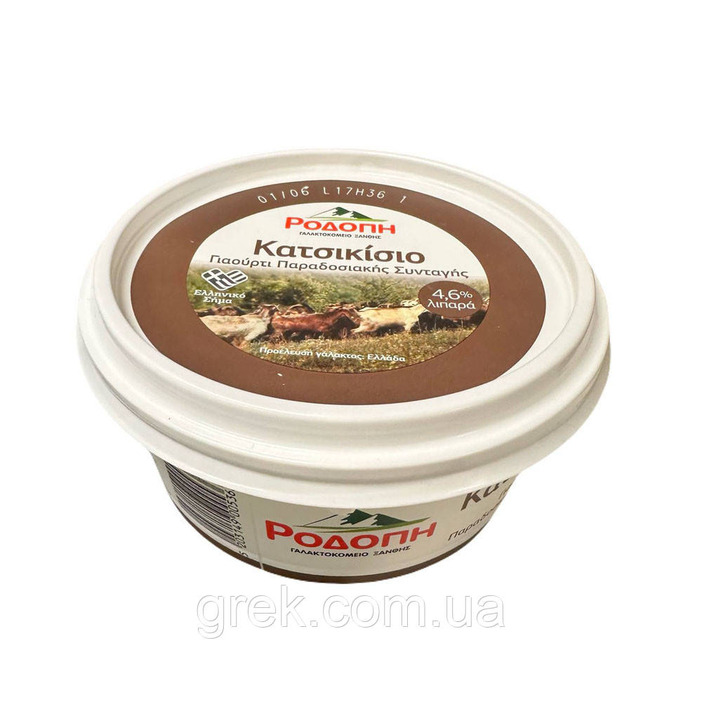 Йогурт грецький органічний із козячого молока 4,6%, 200 г, фото 1