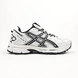Жіночі кросівки Asics Gel Kahana 8 весна-осінь повсякденні (білі з чорним). Живе фото, фото 5