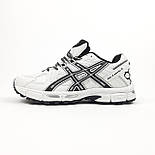 Жіночі кросівки Asics Gel Kahana 8 весна-осінь повсякденні (білі з чорним). Живе фото, фото 8