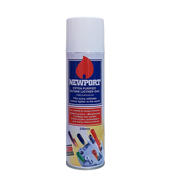 Очищений газ для запальничок Newport, 250 мл (X-1844)