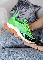 Кроссовки женские Versace Кросівки Versace Cross Chainer Green/Black Вьетнам код 1310