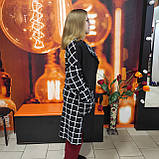 Чорний жіночий кардиган клітинка кишені, фото 5