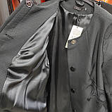 Чорне жіноче пальто тиснення кишені, фото 8