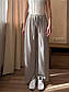 Широкі жіночі штани в рубчик Аceko сірий, фото 9