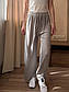 Широкі жіночі штани в рубчик Аceko сірий, фото 8