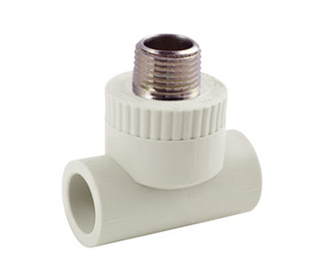 Трійник 25х1/2"х25 РН поліпропіленовий (білий) Туреччина, фото 1