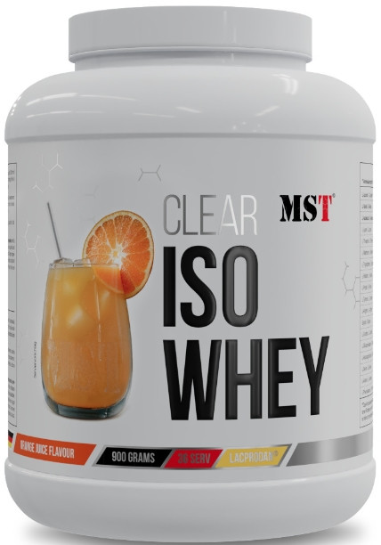 Сивортковий ізолят (прозорий протеїн) MST Clear Iso Whey 900 g Апельсин