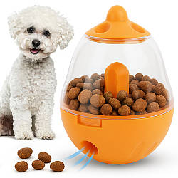 Інтерактивна іграшка годівниця для тварин, 13х10,5см, Помаранчева / Іграшка для собак та котів