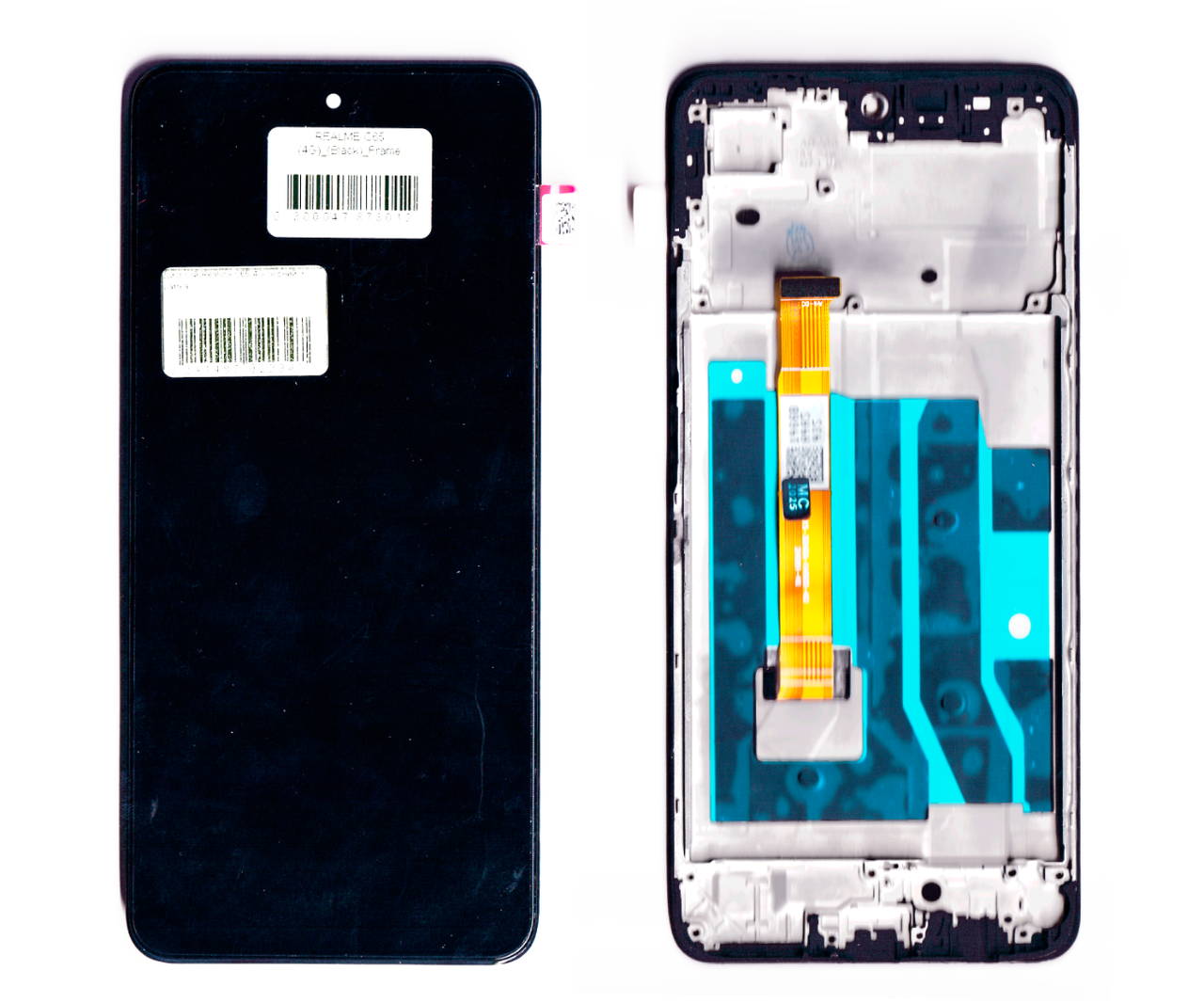 Дисплей Realme C65 4G чорний + рамка, фото 1