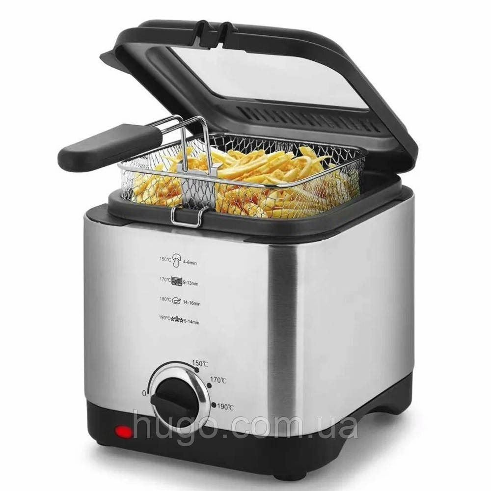 Фритюрниця 1,5л, 1200 Вт, з терморегулятором СВ-5542 / Домашня фритюрниця електрична, фото 1