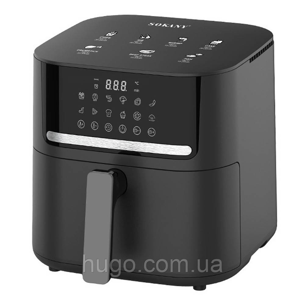 Аерофритюрниця на 6,5л, 1800Вт, від мережі, SK-10040 / Сенсорна мультипіч / Домашній аерогриль, фото 1