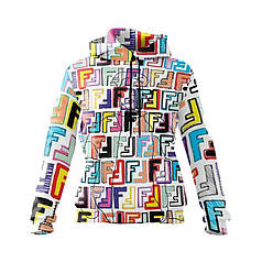 Худі жіноче з принтом «Фенді. Яскравий хаос. Fendi. Bright chaos»