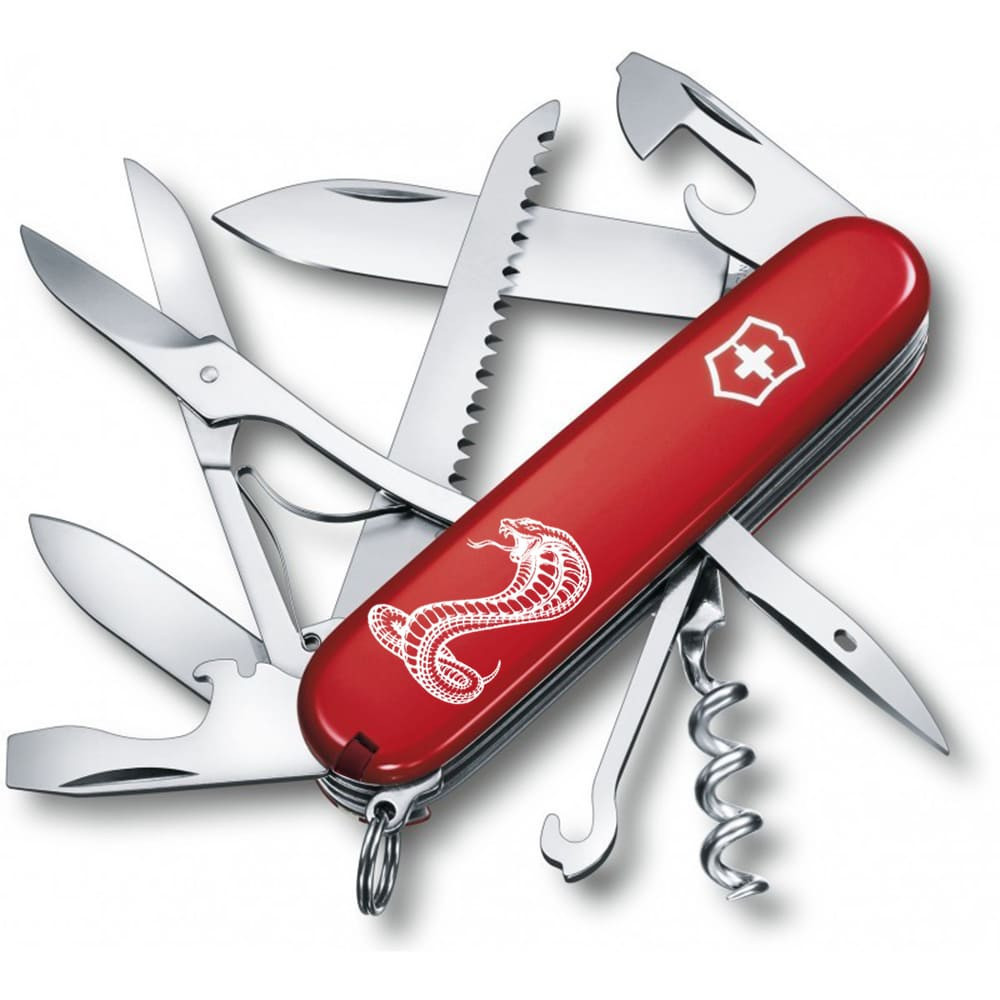 Швейцарський складаний ніж Victorinox HUNTSMAN ZODIAC Могутня кобра 1.3713.Z4340u