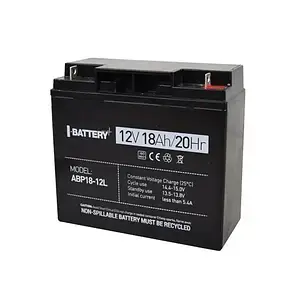 Акумулятор 12 В 18 А·год для ДБЖ I-Battery ABP18-12L