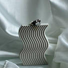 Срібний перстень з натуральним гранатом і текстурною поверхнею Strong, фото 4