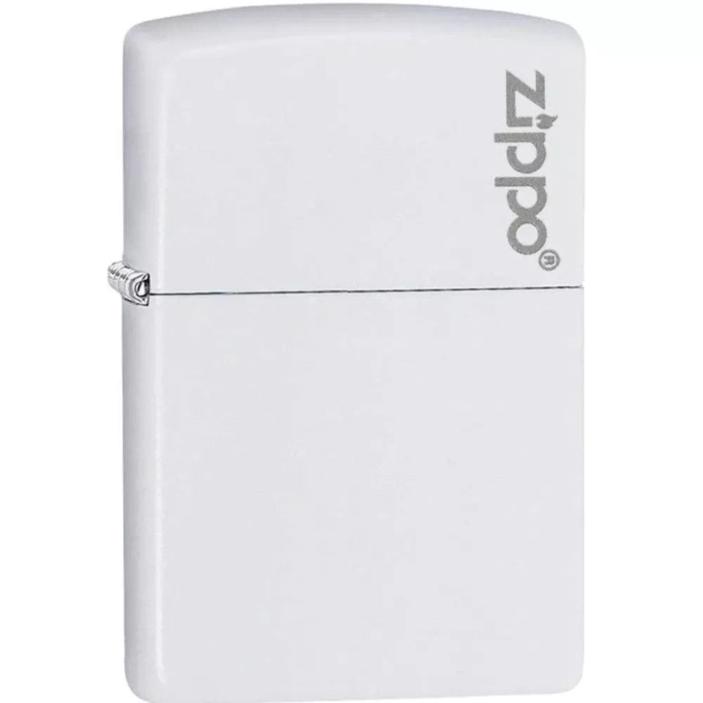 Запальничка бензинова ZIPPO Wite Matte Logo біла з логотипом (214 ZL)