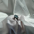 Каблучка срібна у вінтажному стилі з текстурним рослинним візерунком і натуральним топазом Garden, фото 4