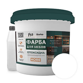 Епоксидна фарба для меблів Barko 1 кг білий