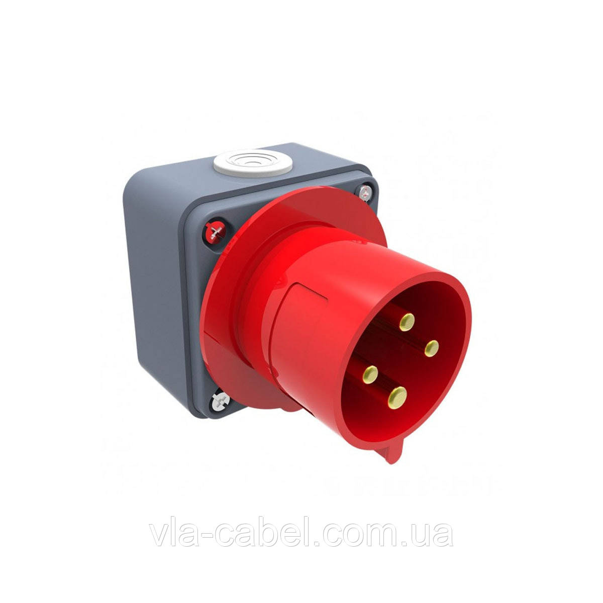 Вилка настінна 380V 4х32A поліамід IP44, Bemis (BC1-3504-2210)