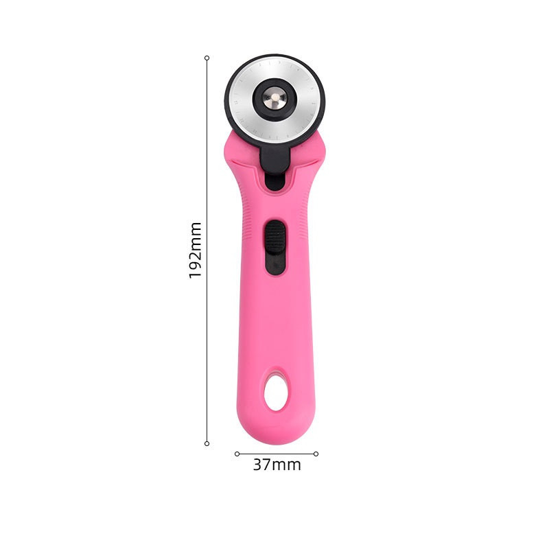 Дисковий ніж для тканини, паперу, картону, шкіри Рожевий 45мм INR012, фото 1