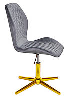 Стілець Fox GD-Modern Base на золотій хрестовині зі стопками, поворотний із регулюванням висоти, м'яке сидіння, фото 9