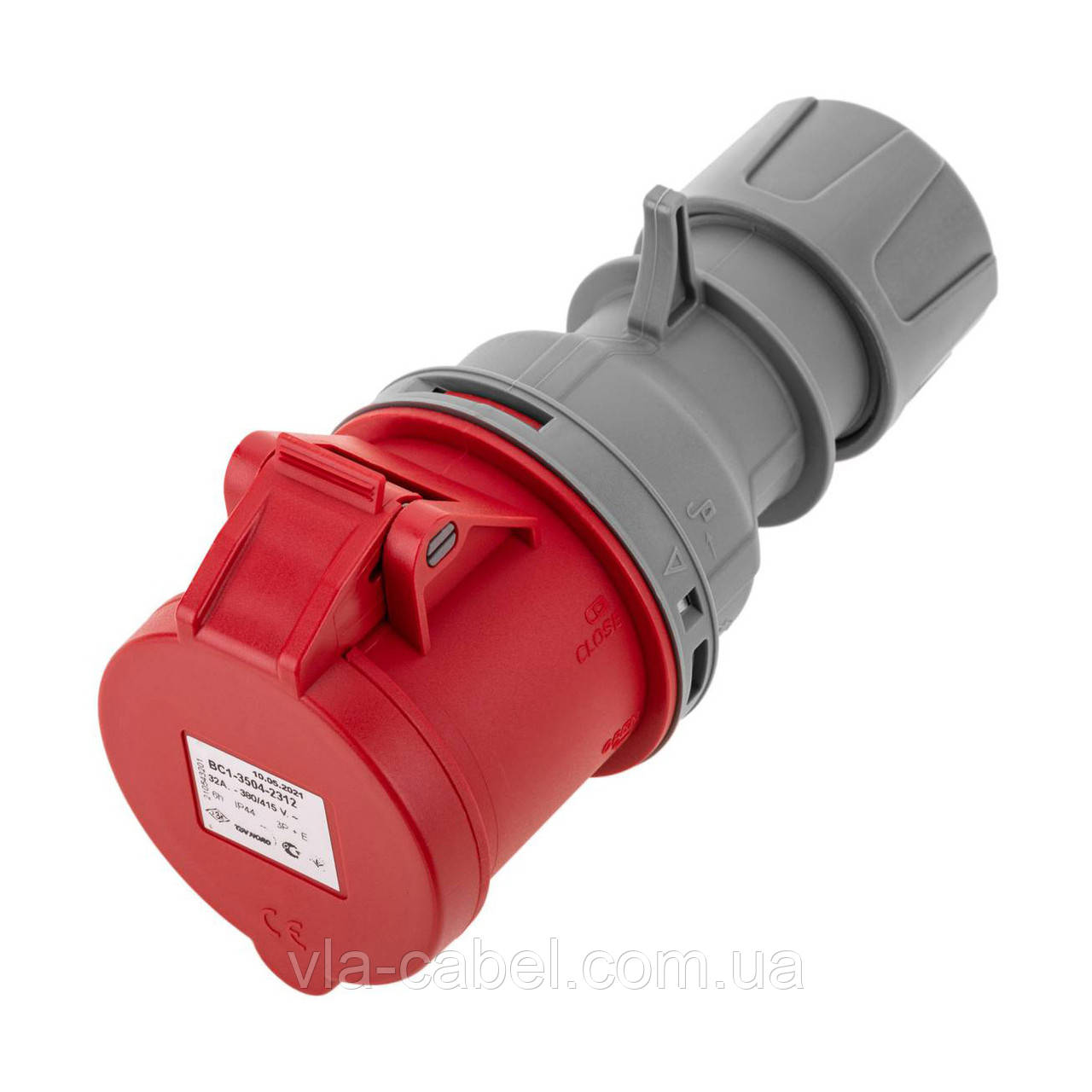 Розетка силова переносна 380V 4х32A поліамід IP44 Bemis (BC1-3504-2312)
