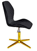 Стілець Fox GD-Modern Base на золотій хрестовині зі стопками, поворотний із регулюванням висоти, м'яке сидіння, фото 8