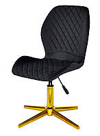 Стілець Fox GD-Modern Base на золотій хрестовині зі стопками, поворотний із регулюванням висоти, м'яке сидіння, фото 6