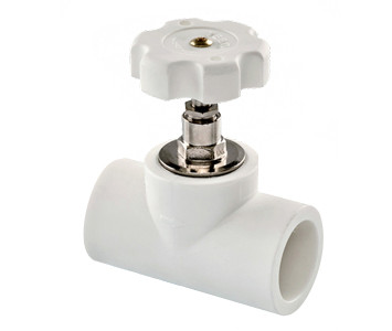 Кран вентильний 32 поліпропіленовий (білий) Туреччина, фото 1