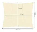 Тент-парус тіньовий квадратний 3х4 м Gardlov, навіс від дощу та сонця, жовтий (23144), фото 3