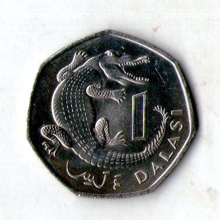 Гамбія 1 даласі, 1998 Мідно-нікелевий сплав, 8.81g, ø 28mm  №335
