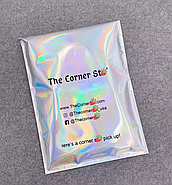 Голографічні кур'єрські пакети з логотипом Купити конверти бандерольні 34х44 см, фото 5