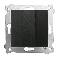 Механізм вимикача 3-клв. чорний KARELL