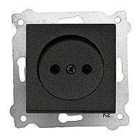 Механізм розетки без заземлення чорний KARELL