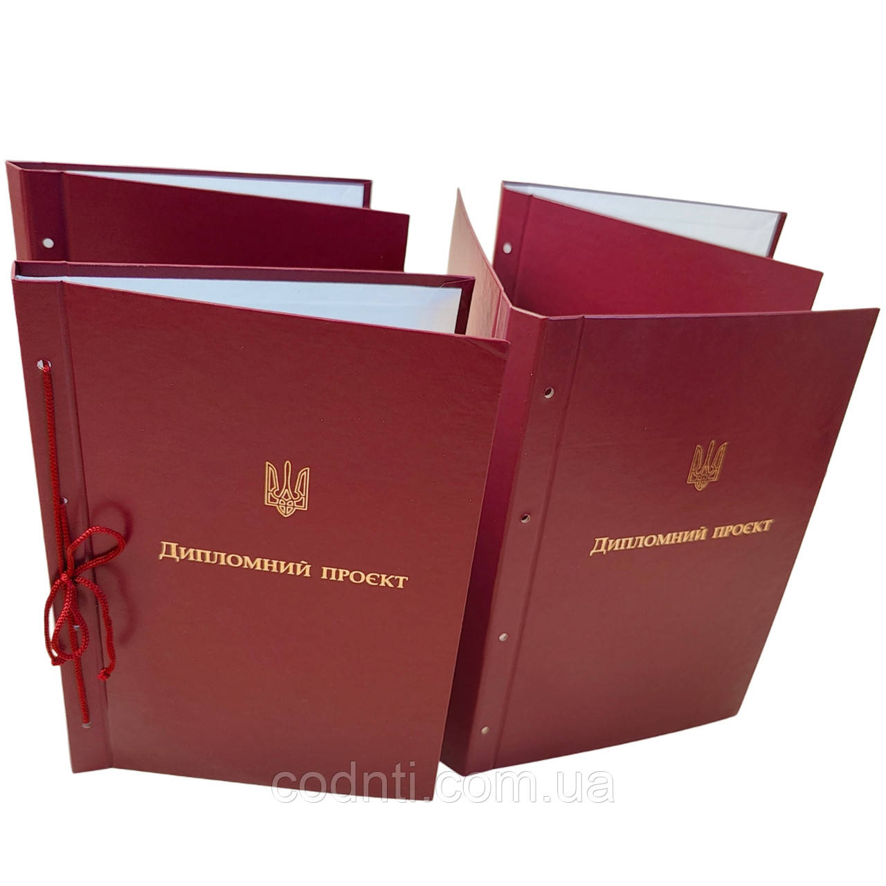 Обкладинка “Дипломний проект” А4+ книжок. формат 215×305 мм для твер. палітурка бордова (20мм) (уп.5шт)