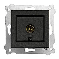 Механізм розетки ТВ прохідної чорний KARELL