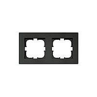Рамка двійна чорний KARELL