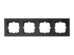 Рамка чотирна  чорний KARELL