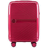Валіза поліпропіленова WINGS 181-04 мала 55 см червона, фото 2