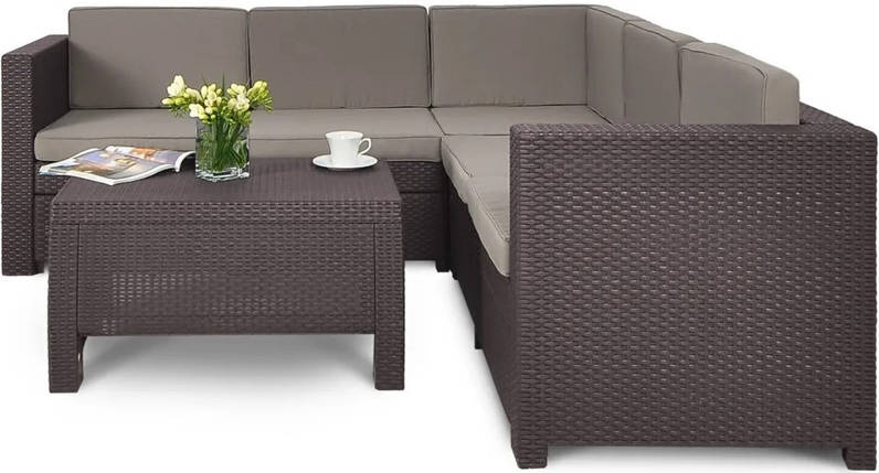 Комплект садових меблів Keter Provence Set, коричневий, фото 2