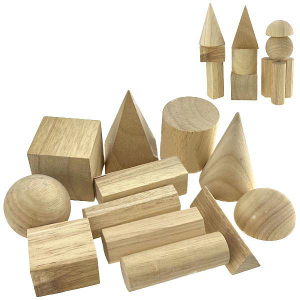 Іграшка для розвитку геометричні фігури дерев'яні, фото 1