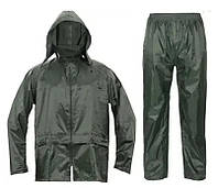 Дождевик зеленый с капюшоном экипировка на рыбалку охоту прогулку поход костюм пвх польша reis