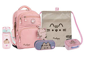 Шкільний набір YES S-108 Pusheen Fatty (рюкзак, пенал, сумка, ланчбокс, пляшка) 115-130 см