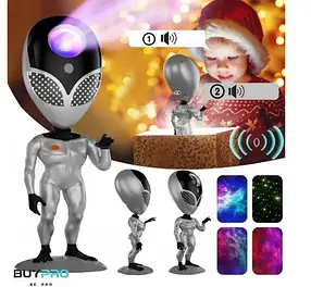 Багатобарвна лампа-проєктор зоряного неба STAR PROJECTOR NIGHT LIGHT ALIENSUN